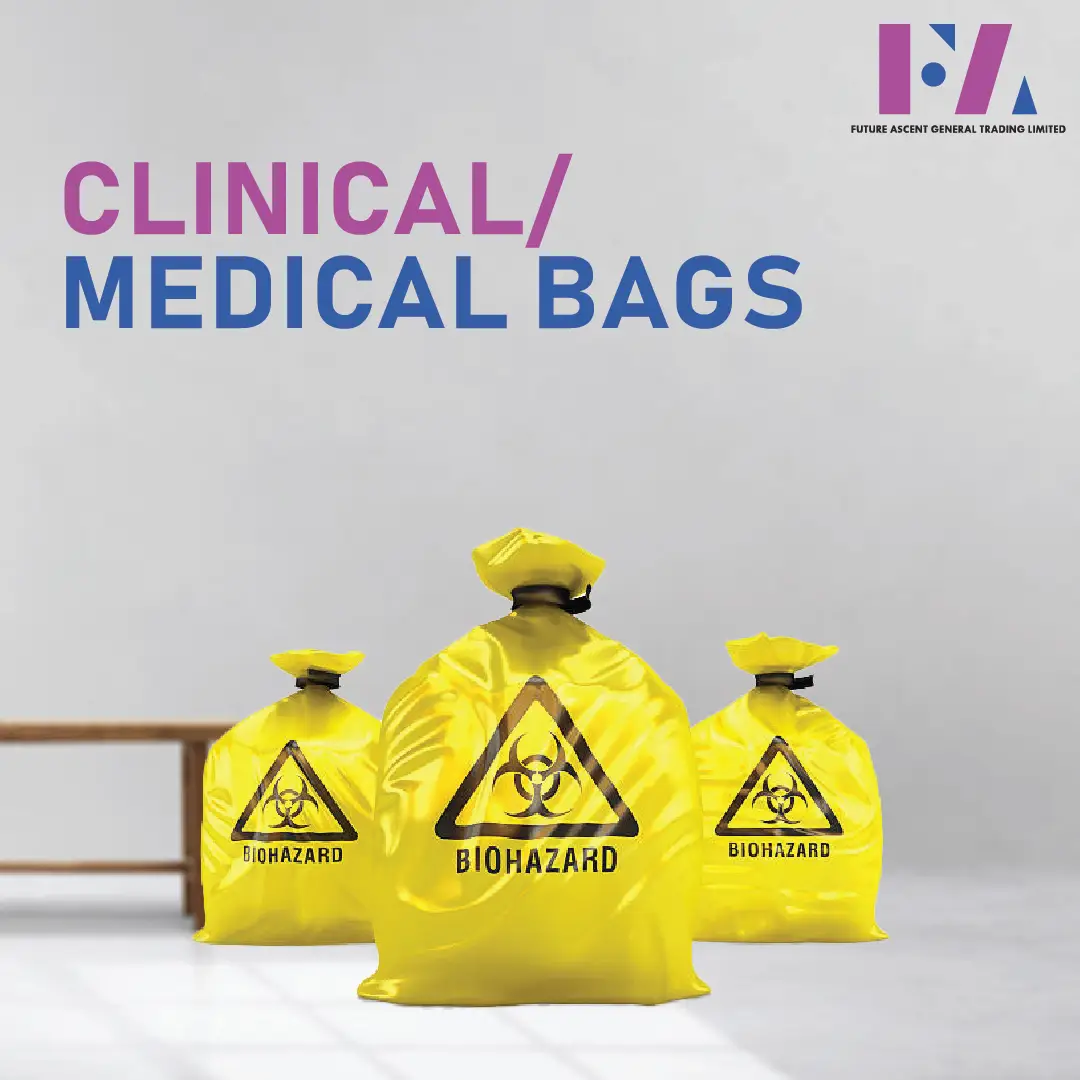 High-strength clinical and medical waste bags for safe disposal, compliant with UK healthcare regulations