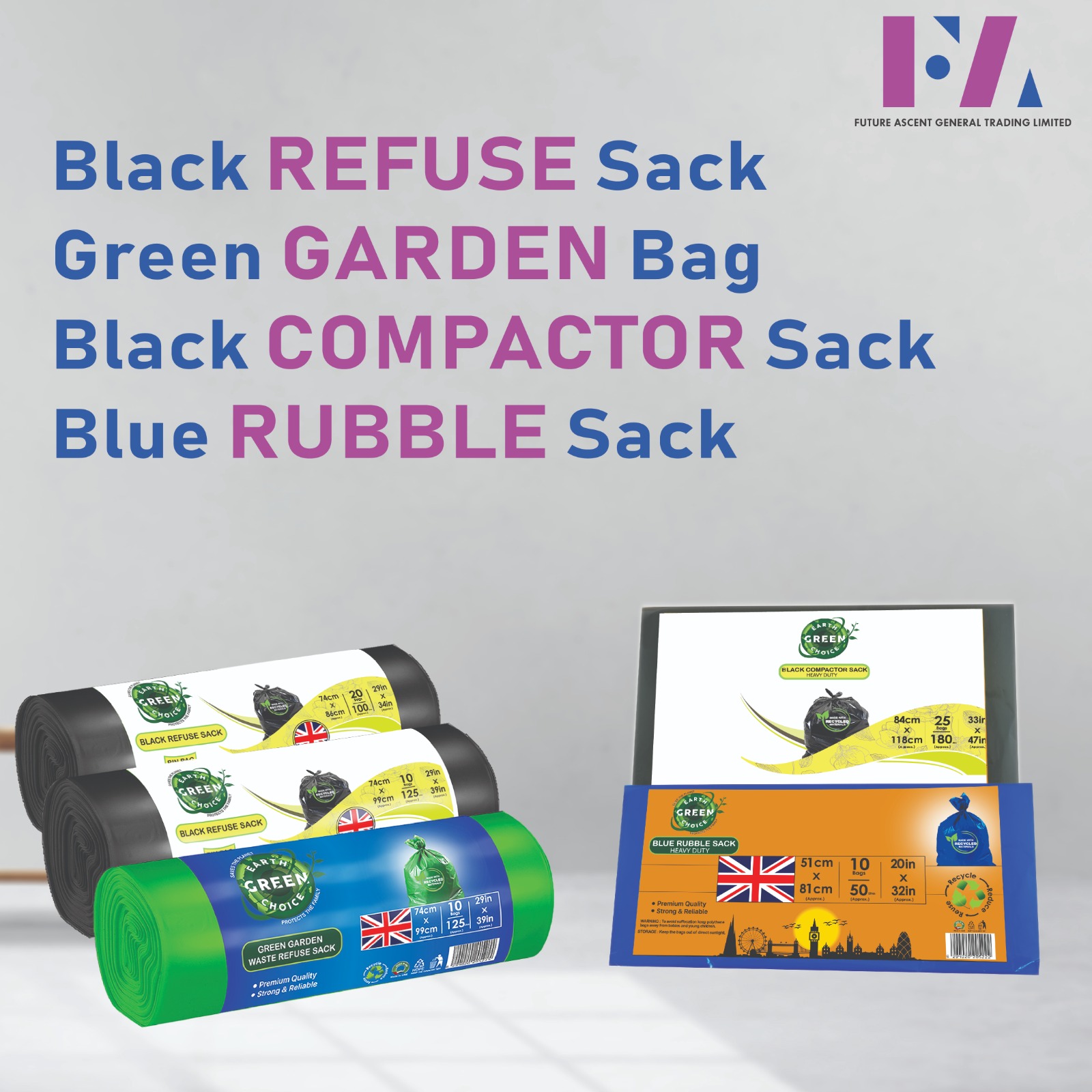 Flat polythene bags in various sizes, ideal for packaging, storage, and retail use