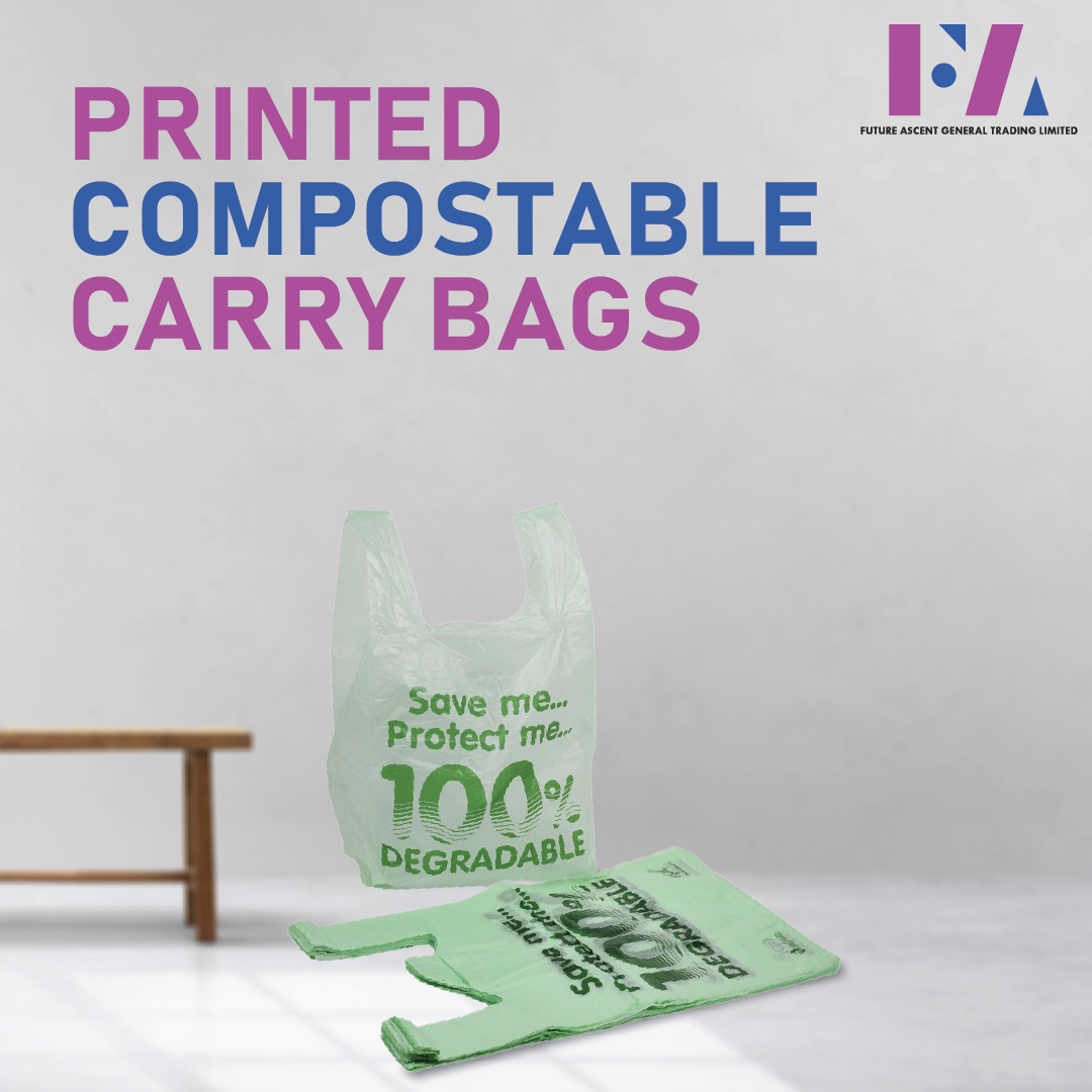 PRINTED COMPOSTABLE carry bag
