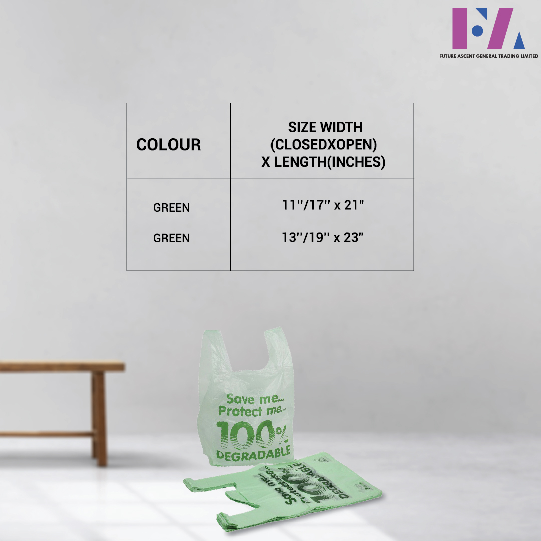 printed compostable carry bag sizes